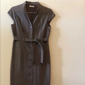 Women’s Calvin Klein Gray Button Down Dress Sz 12